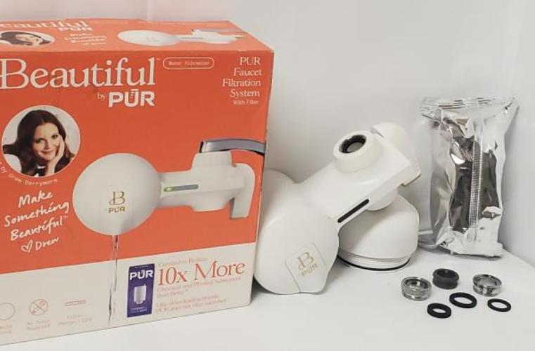 Beautiful by PUR Horizontal Faucet Mount Filtration System  White Icing (PFM420W)