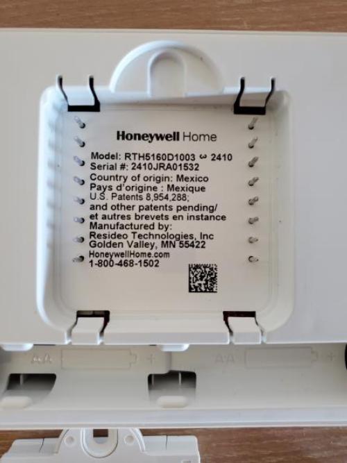 Honeywell Non-Programmable Thermostat  White