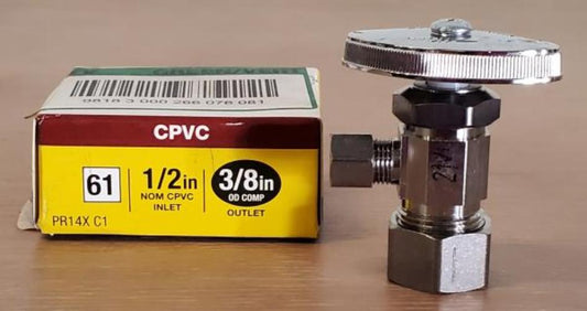 1/2 in. CPVC Inlet X 3/8 in. Compression Outlet Multi-Turn Straight Valve