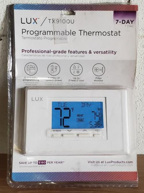 TX9100U 7 Day 2 Heat 1 Cool Universal Programmable Thermostat