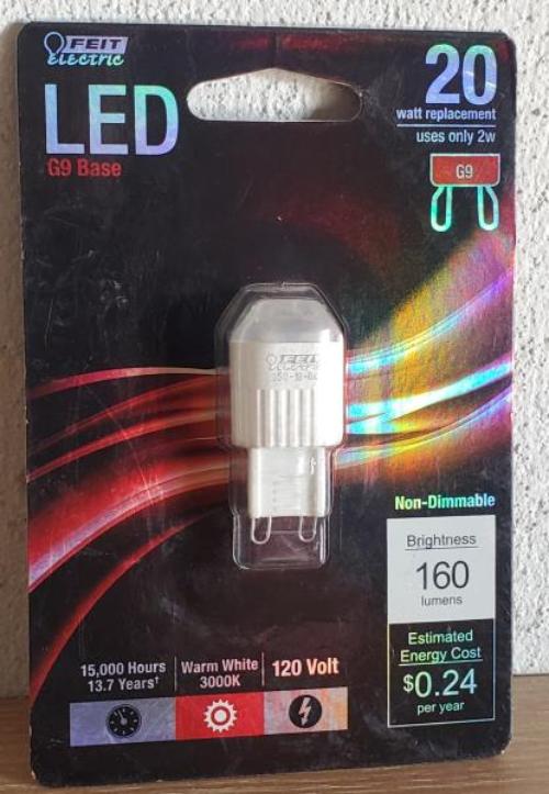 Feit Electric Bulb LED 120V G9 2W/20W Repl G9/LED