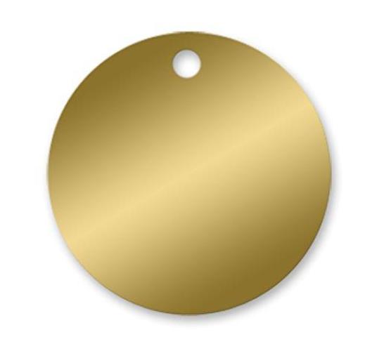 Brass Tags - 1-1/2 inch Circle - .020 - Pk/25