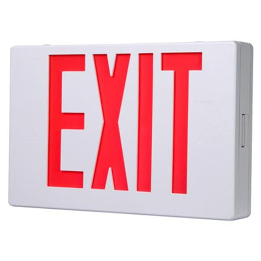 Sure-lites Red Lettering Polycarbonate LED Exit Sign Apx7r - All