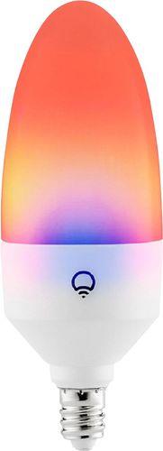 25-Watt Equivalent B10 Smart RGB Wi-Fi E12 Candelabra LED Light Bulb, Works W/Alexa/Hey Google/HomeKit/Siri, Multi-Color