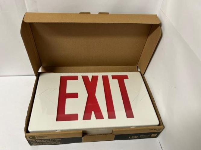 14-Watt Equivalent Integrated LED White Exit Sign with Ni-Cad 4.8-Volt Battery