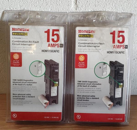 Homeline 15 Amp Single-Pole Combination Arc Fault Circuit Breaker(HOM115CAFIC)