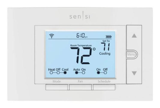 Sensi 7-day Programmable Wi-Fi Smart Thermostat, No C-Wire Required for Most Systems