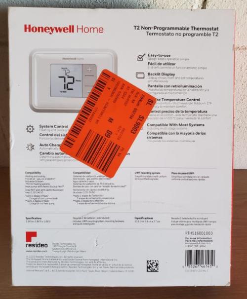 Honeywell Non-Programmable Thermostat  White